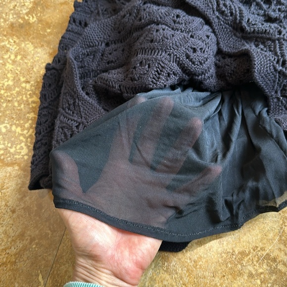 Vintage Black Crochet Halter Mini Dress - Picture 6 of 6